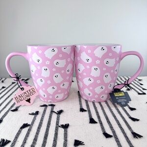 NEW Haunted Halloween Ghosts and Flowers Halloween Mugs